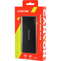 Батарея универсальная Canyon PB-108 10000mAh, Input 5V/2A, Output 5V/2.1A(Max), black (CNE-CPB1008B), фото 8