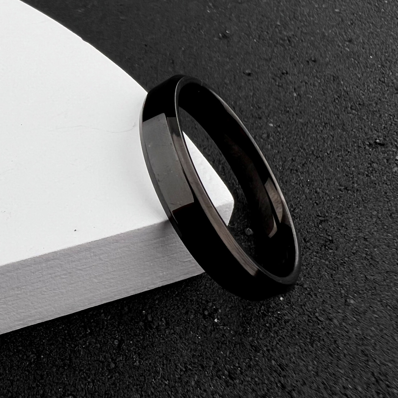 Кільце з нержавіючої медичної сталі з емаллю 4мм (р 16.3 17.3 19 19.3 20.3 20.7 21.3), фото 1