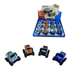167 YPD-Q Машинка, монстр трак на пружині, інерція, 4 кольори, 12 штук у коробці
