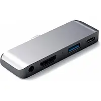 USB-хаб Satechi Aluminum Type-C Mobile Pro Hub Space Gray (ST-TCMPHM)