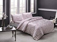 Комплект постільної білизни TAC сатин полуторний розмір Lucca Pudra