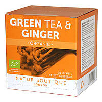 Зеленый чай с имбирем органический, 20 фильтр-пакетов