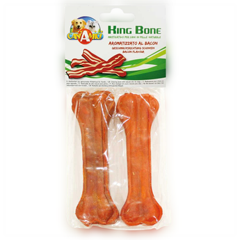 Ласощі для собак кістка бекон пресована King Bone Bacon Croci 15см 95гр 2шт/уп