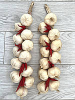 Штучний часник з перцем косичка ( 12 головок часнику + 12 перцю 45 см), фото 2