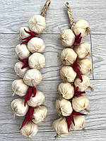 Штучний часник з перцем косичка ( 12 головок часнику + 12 перцю 45 см), фото 6