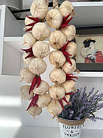 Штучний часник з перцем косичка ( 12 головок часнику + 12 перцю 45 см), фото 4