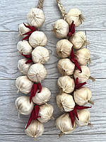 Штучний часник з перцем косичка ( 12 головок часнику + 12 перцю 45 см), фото 7