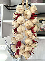 Штучний часник з перцем косичка ( 12 головок часнику + 12 перцю 45 см), фото 3