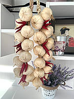 Штучний часник з перцем косичка ( 12 головок часнику + 12 перцю 45 см), фото 5