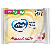 Туалетний вологий папір Zewa Almond Milk moist 42 шт.