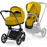 Cybex Priam 4.0 коляска 2 в 1 Mustard Yellow шасі Matt Black 2022 р.