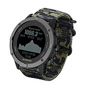 Мужские тактические водонепроницаемые часы SunRoad T3 GPS с компасом, барометром, пульсометром Camouflage