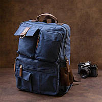 Рюкзак синий для ноутбука текстильный тканевый 720621