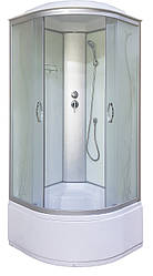 Гідробокс душовий 90х90х210 см матовий з малюнком душова кабіна з заднім склом глибокий піддон