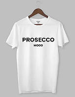 Женская оверсайз футболка с принтом PROSECCO MOOD