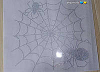 Термоналіпка павук/павутиння зі страз аплікація/термо наклейка аппликация патчи декор одежды паук паутина