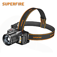 Фонарь налобный аккумуляторный HL25 SuperFire 700 Lumen IP43