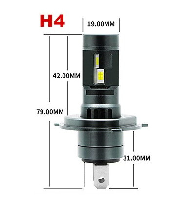 H4 LED CANBUS лампа 2шт. ближнє-дальне світло головна фара