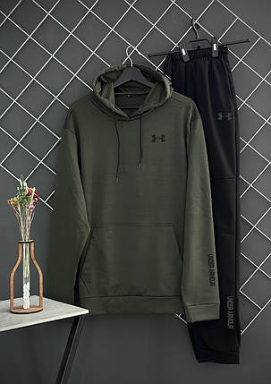 Чоловічий спортивний костюм демісезонний Under Armour кольору хакі/Весняний костюм Андер Армор/легкий костюм, фото 1