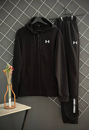 Чоловічий спортивний костюм демісезонний Under Armour чорний/весняний костюм Андер Армор/легкий костюм, фото 1