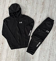 Чоловічий спортивний костюм демісезонний Under Armour чорний/весняний костюм Андер Армор/легкий костюм, фото 4