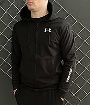 Чоловічий спортивний костюм демісезонний Under Armour чорний/весняний костюм Андер Армор/легкий костюм, фото 5