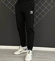 Чоловічий спортивний костюм демісезонний на змійці Adidas чорний/ костюм на весну, осінь Адідас, фото 6