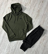 Чоловічий спортивний костюм демісезонний з худі The North Face хакі TNF/на весну, осінь Зе Норт Фейс ТНФ, фото 4