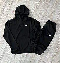 Чоловічий спортивний костюм демісезонний із худі Nike чорний/ костюм на весну, осінь Найк, фото 4