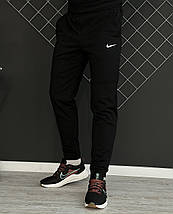 Чоловічий спортивний костюм демісезонний на змійці Nike чорний/ костюм на весну, осінь Найк, фото 6