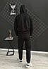Чоловічий спортивний костюм демісезонний на змійці Мапа України чорний/ костюм на весну, осінь, фото 8