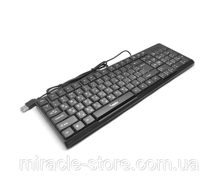 Клавіатура для комп'ютера USB Merlion KB-Zero, довжина кабелю 135 см, (Eng/Укр/Рус), фото 2