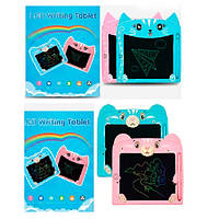 LCD планшет KS666-4-6 (24шт) для малювання, 8 дюймів, на бат-ці(табл),2 види по 2 кольори, в кор-ці