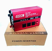 Перетворювач напруги (Інвертор) Power Inverter 12-220 V 4000W, фото 2