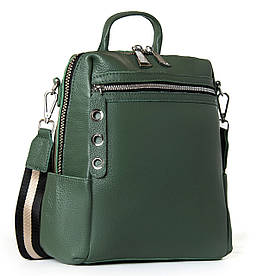 Жіночий шкіряний міський рюкзак ALEX RAI 8781-9 green