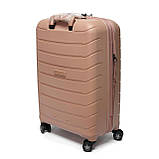 Пластикова валіза великого розміру 115 л Snowball пудрова, фото 2