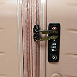 Пластикова валіза великого розміру 115 л Snowball пудрова, фото 4