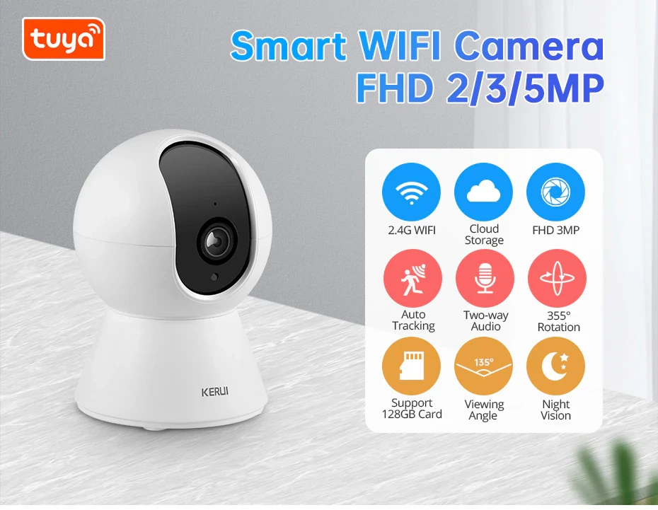 KERUI камера відеоспостереження WiFi IP-камера 5MP Smart Розумний дім