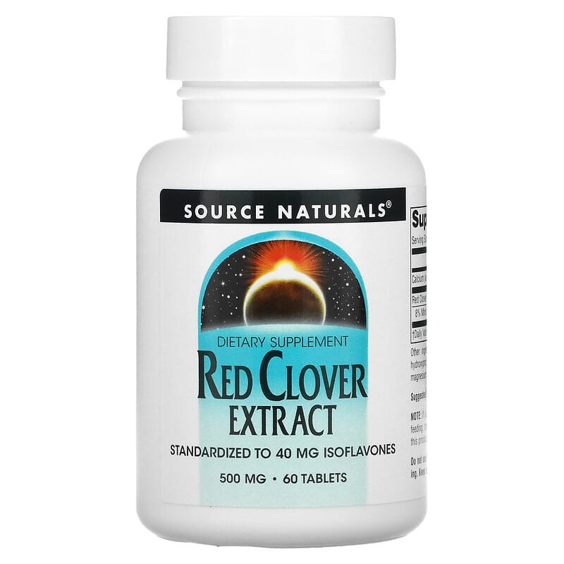 Екстракт червоної конюшини Source Naturals "Red Clover Extract" 500 мг (60 капсул), фото 1
