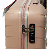 Ударостійка і надійна валіза з поліпропіену для ручної поклажі Snowball Robust 61303 пудрова, фото 3