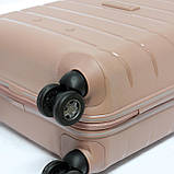 Ударостійка і надійна валіза з поліпропіену для ручної поклажі Snowball Robust 61303 пудрова, фото 4