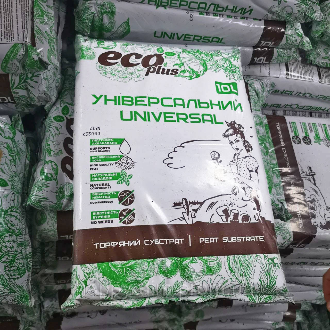 Eco Plus 10 літрів - універсальний торф'яний екстрат, грунт для рослин.