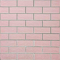 Панель стінова 70*70cm*5mm рожева цегла зі сріблом (D) SW-00001501