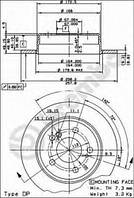 Гальмiвний диск BREMBO 08473814 MERCEDES-BENZ 190 (W201), MERCEDES-BENZ 190 (W201), MERCEDES-BENZ 190 (W201),