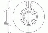 Диск тормозной перед. Renault Master R16 (вентил.) 280x24 ROADHOUSE 656710 NISSAN INTERSTAR фургон (X70),