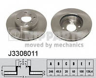 Гальмiвний диск NIPPARTS J3308012 SUZUKI ALTO (HA24), SUZUKI CELERIO, SUZUKI WAGON R+ (EM), SUZUKI WAGON R+