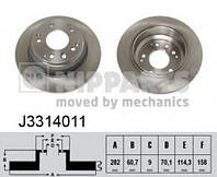 Гальмiвний диск NIPPARTS J3314011 ACURA LEGEND, ACURA LEGEND, ACURA LEGEND II, ACURA LEGEND II купе, HONDA