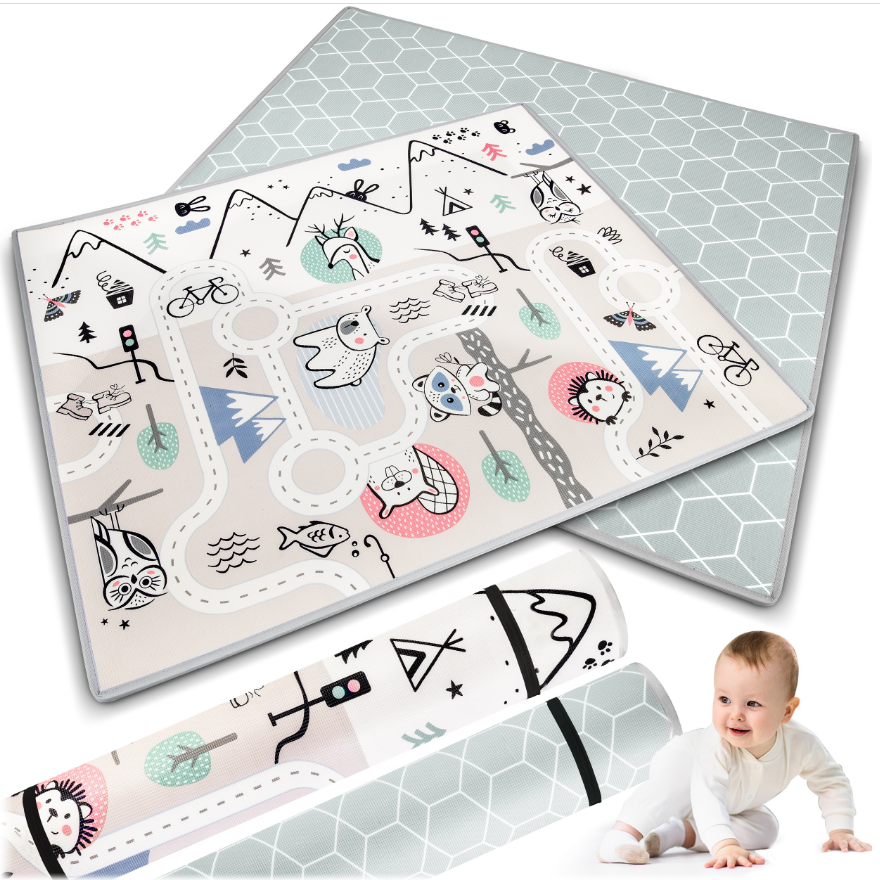 Розвиваючий мат для дітей NK-342 Nukido 150x180x1.5 см (734201) килимок для повзання малюка Б3482