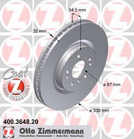 Диск тормозной COAT Z ZIMMERMANN 400364820 MERCEDES-BENZ M-CLASS (W164), MERCEDES-BENZ M-CLASS (W164),