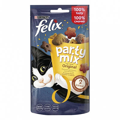 Ласощі Purina Felix Party Mix Original М'ясний мікс 60 г